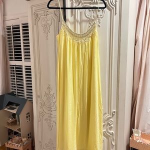 Zimmermann matchmaker yellow velvet crystal slip dress size 0 Fits US 4/6